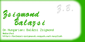 zsigmond balazsi business card